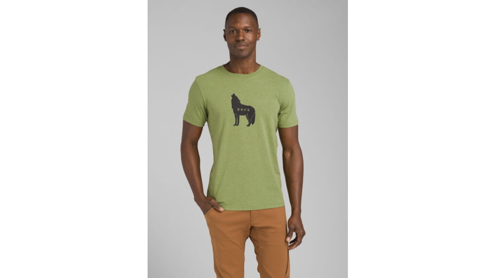 prAna Wolf Pack Journeyman T-Shirt - Mens, Matcha Heather, Small, M13181436-MCHT-S