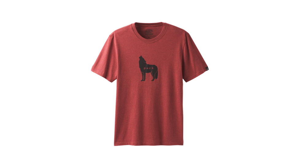 prAna Wolf Pack Journeyman T-Shirt - Mens, Mulled Wine Heather, Small, M13181436-MWHT-S