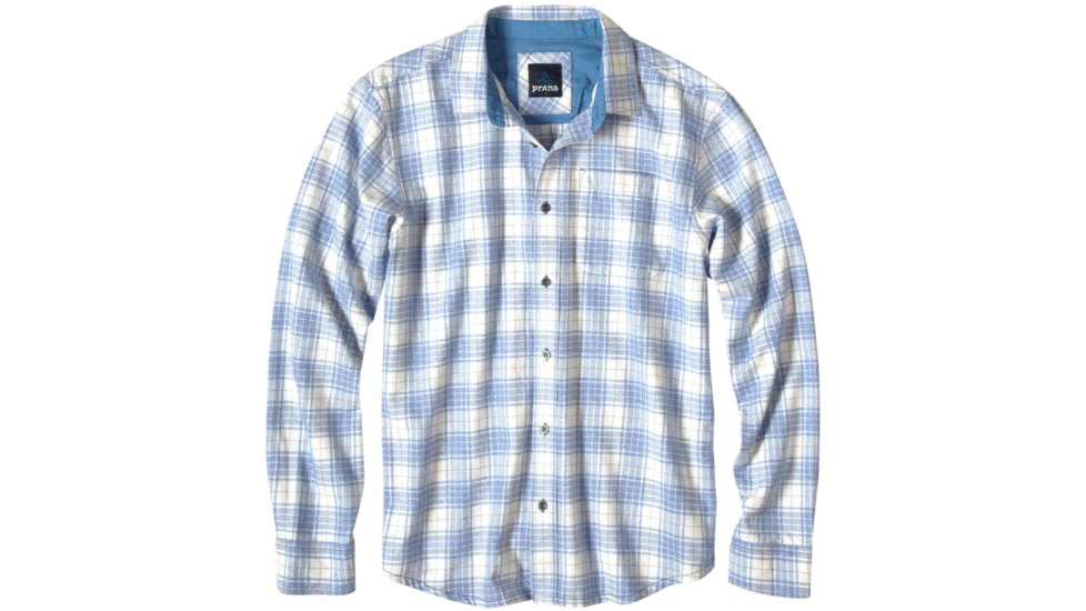 prAna Woodman Flannel Shirt - Men's-Vintage Cobalt-Small