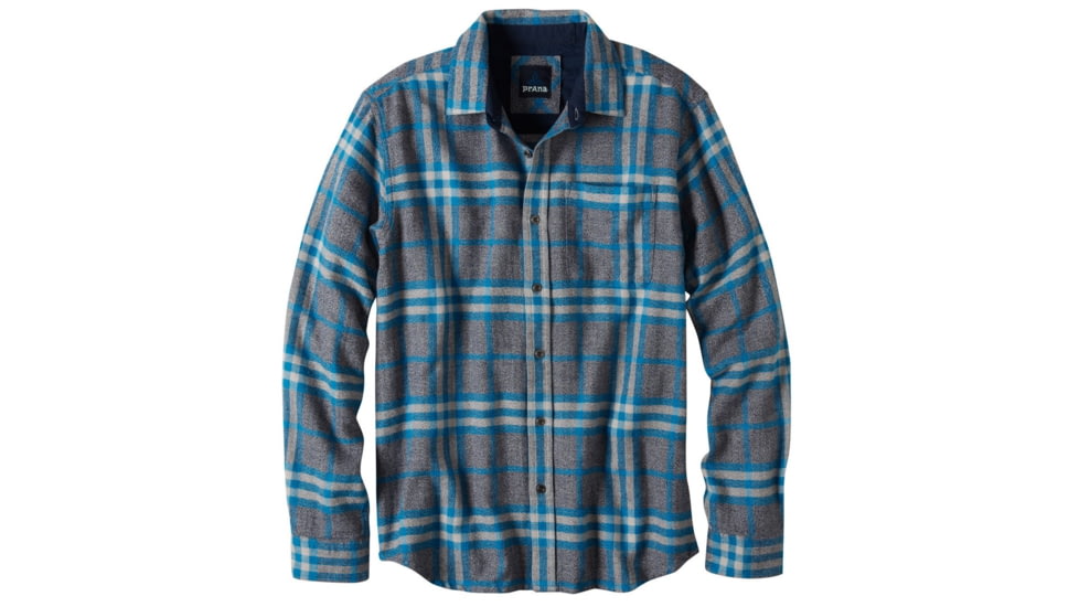 prAna Woodman Flannel Shirt - Men's-Mosiac Blue-X-Large