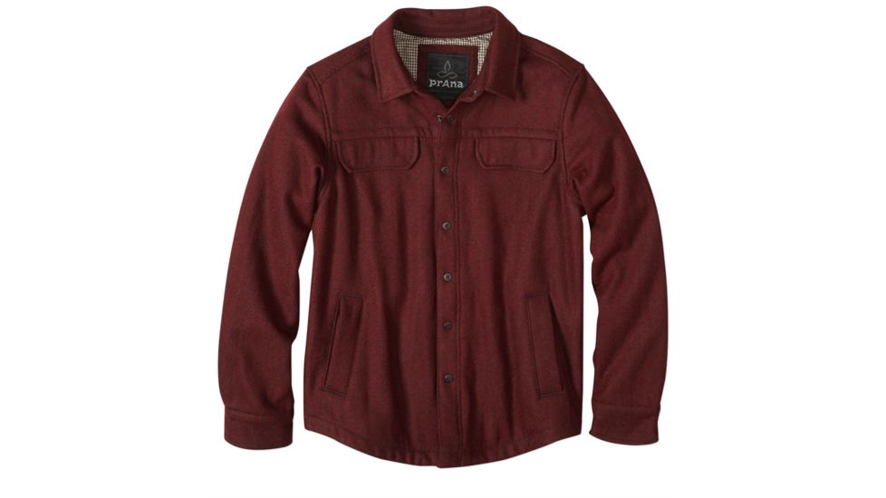 prAna Wooley Jacket - Men's-Dark Umber Heather-Small
