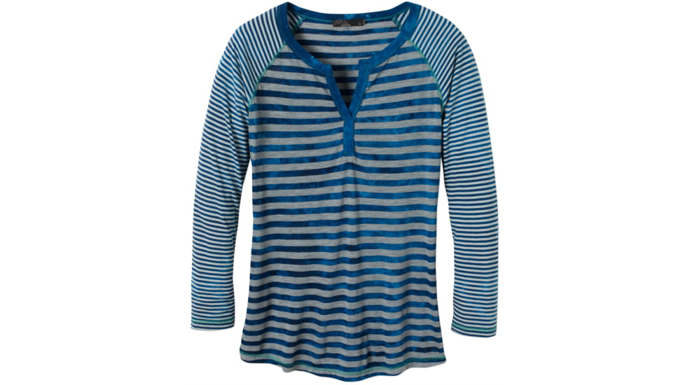 prAna Zoe Henley Top - Women's -Pure Blue-X-Small
