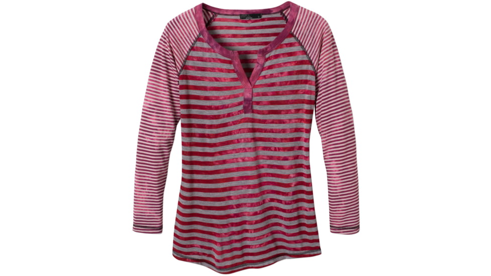 prAna Zoe Henley Top - Women's -Scarlet-Small