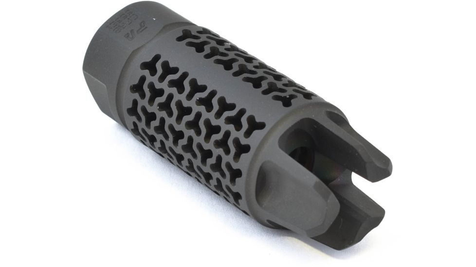 Precision Armament EFAB 556 Hybrid Muzzle Brake, .223 Caliber / 5.56mm, Thread 1/2-28 TPI, Matte Black, A04484