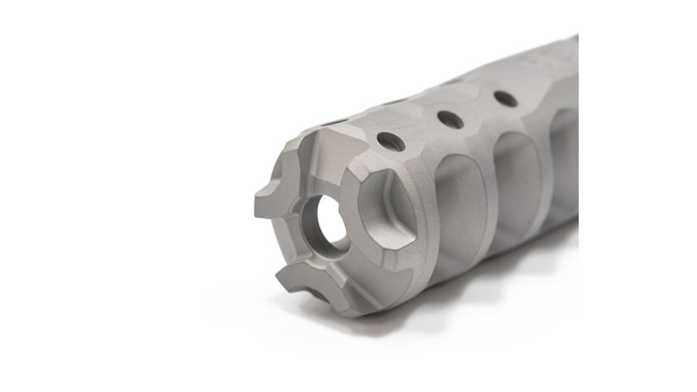 Precision Armament Hypertap Muzzle Brake, 5.56x45mm NATO, Matte Stainless, A04613