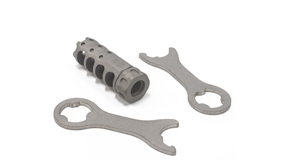 Precision Armament Hypertap Muzzle Brake, 5.56x45mm NATO, Matte Stainless, A04613