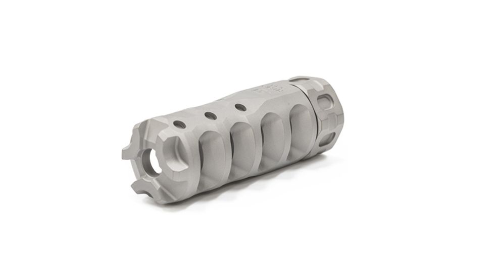 Precision Armament Hypertap Muzzle Brake, 5.56x45mm NATO, Matte Stainless, A04613
