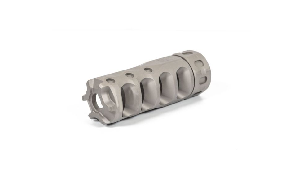 Precision Armament Hypertap Muzzle Brake, 7.62x51mm NATO, 5/8-24 RH, Matte, Stainless Steel, A04635