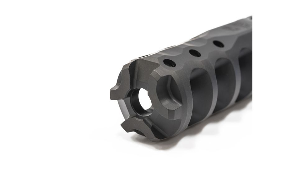 Precision Armament Hypertap Muzzle Brake 7.62x51mm NATO, 18x1mm, Matte Black PVD, A04736