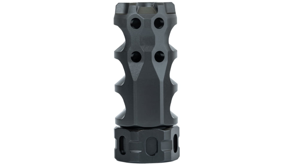 Precision Armament Hypertap Ti Muzzle Brake, 5.56mm/.223 Caliber, 5/8x24, Matte Black DLC, Black, A04822