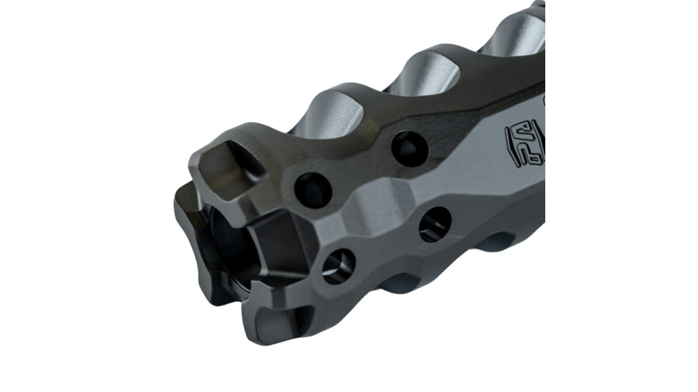 Precision Armament Hypertap Ti Muzzle Brake, 5.56mm/.223 Caliber, 5/8x24, Matte Black DLC, Black, A04822