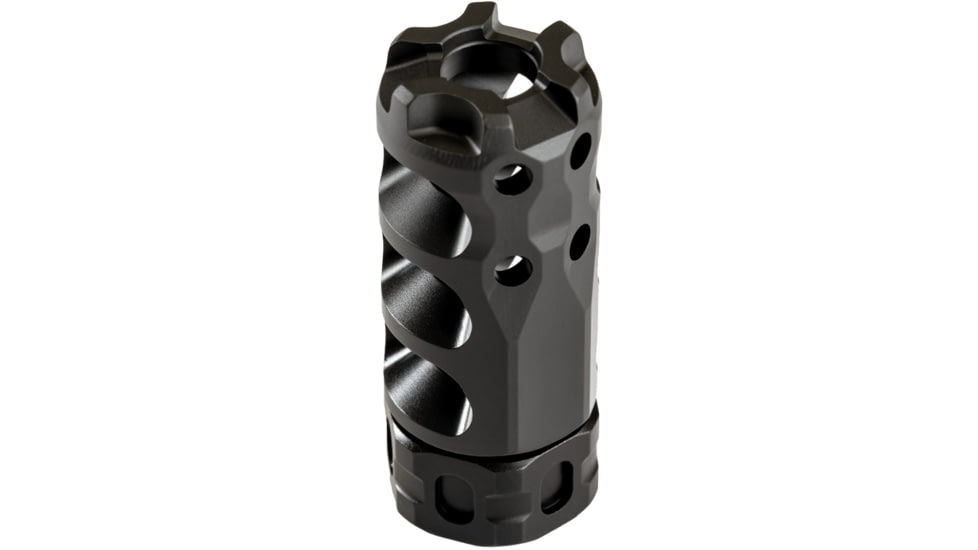 Precision Armament Hypertap Ti Muzzle Brake, 5.56mm/.223 Caliber, 5/8x24, Matte Black DLC, Black, A04822