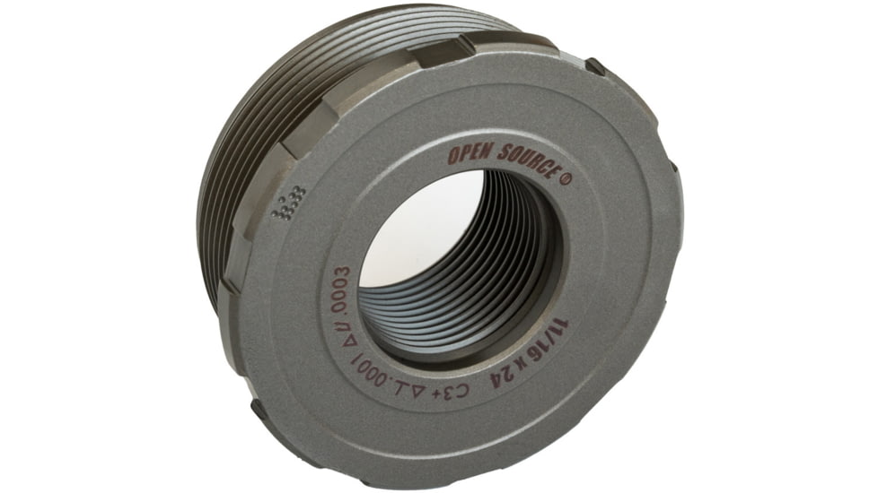 Precision Armament OPEN SOURCE Certified Precision, Direct Thread Suppressor Mount, 11/16-24, Matte Stainless, A60007