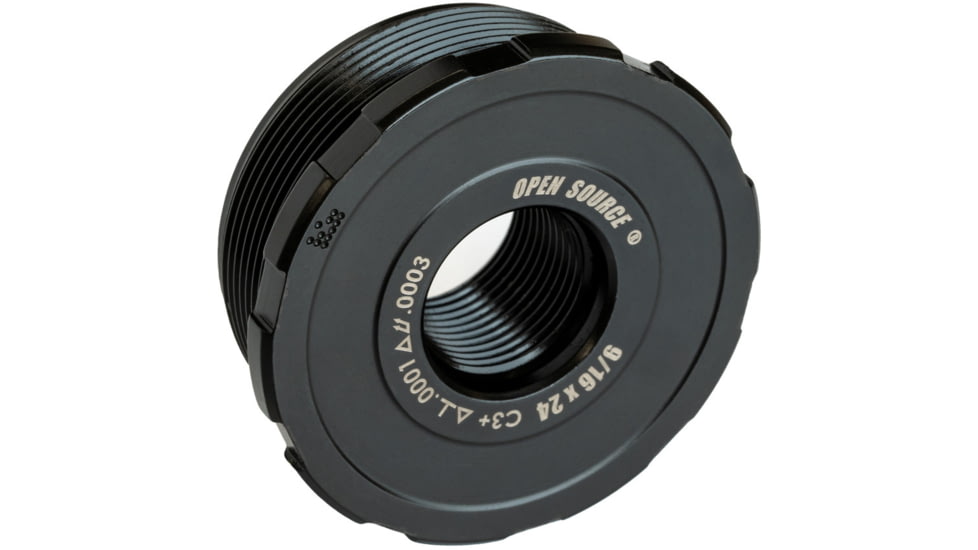 Precision Armament OPEN SOURCE Certified Precision, Direct Thread Suppressor Mount, 9/16-24, Black, A60004