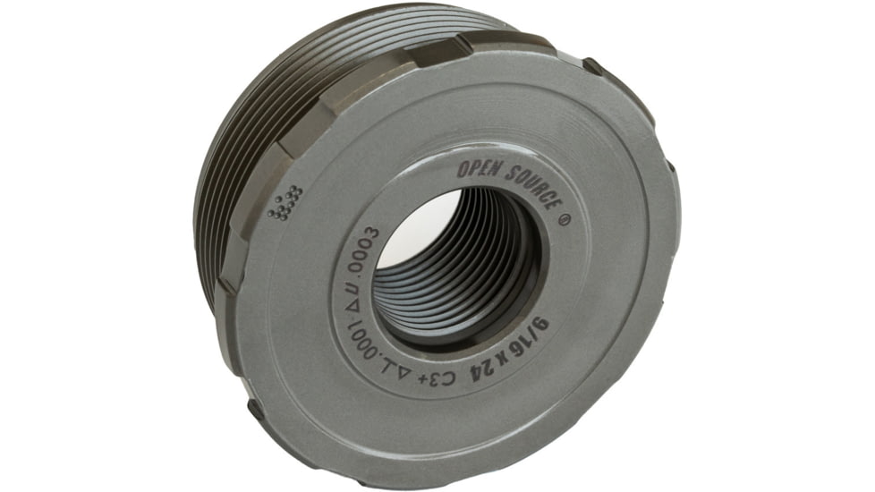 Precision Armament OPEN SOURCE Certified Precision, Direct Thread Suppressor Mount, 9/16-24, Matte Stainless, A60005