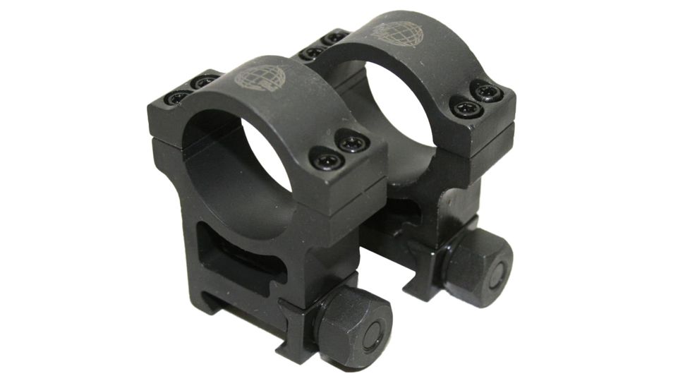 Precision Reflex 1in Steel Rings, Extra High, Black, 01-001-02