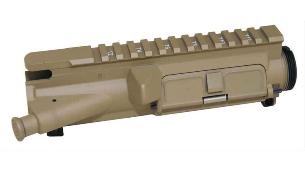 Precision Reflex AR-15 Flat Top Upper Receiver - Striped, FDE, 05-556FR-DE