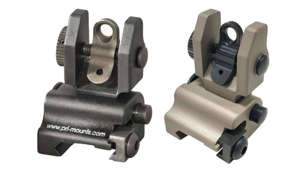 Precision Reflex Flip Up Rear Sights, Black, Flat Dark Earth