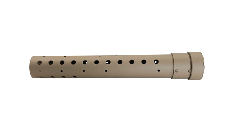 Precision Reflex Gen 3 14in Round Free Float Forearm w/ Holes, No Rails, Flat Dark Earth, 05-073-14THDE