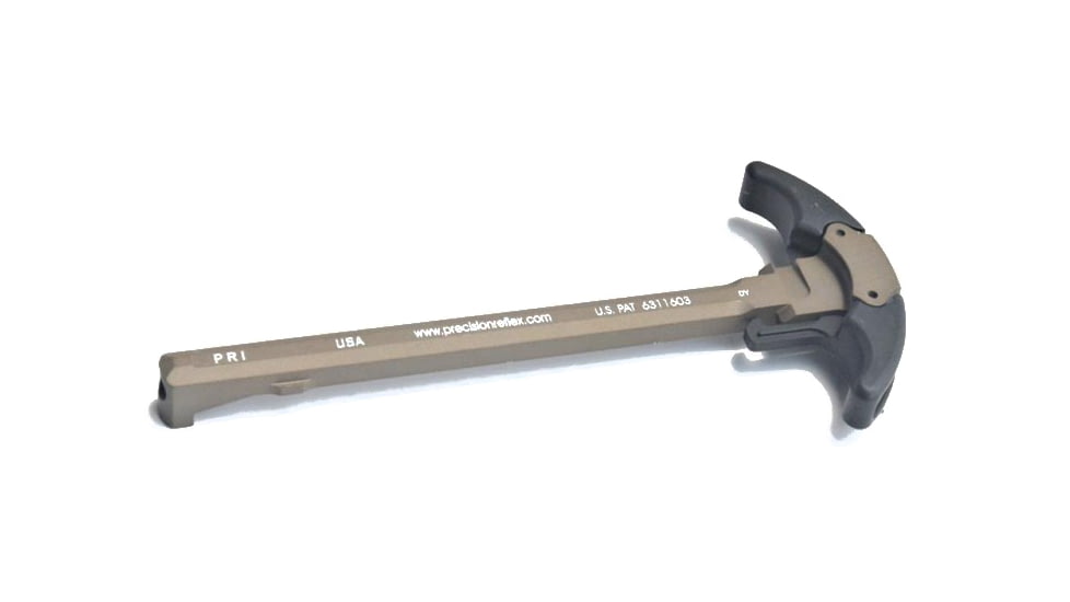 Precision Reflex M84 Gas Buster Charging Handle, Ambidextrous, Large Latch, Mixed, Handle Flat Dark Earth latch Black, 05-2032-LB