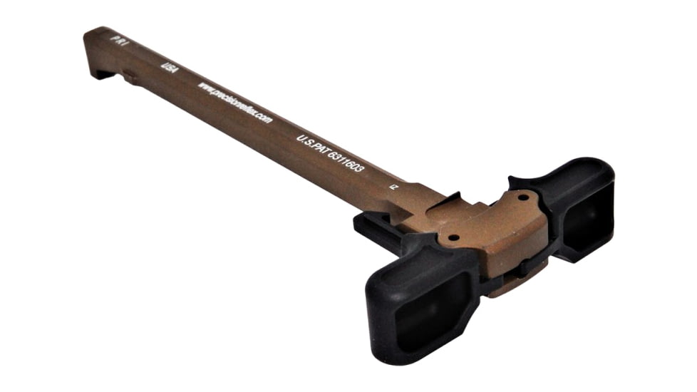 Precision Reflex M84 Gas Buster Charging Handle, Ambidextrous, Original Latch, Mixed, Handle Flat Dark Earth latch Black, 05-2031-LB