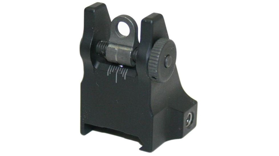 Precision Reflex PRi Fixed Rail Mounted rear Sight, adj Thumb Wheel, Black, 05-0129