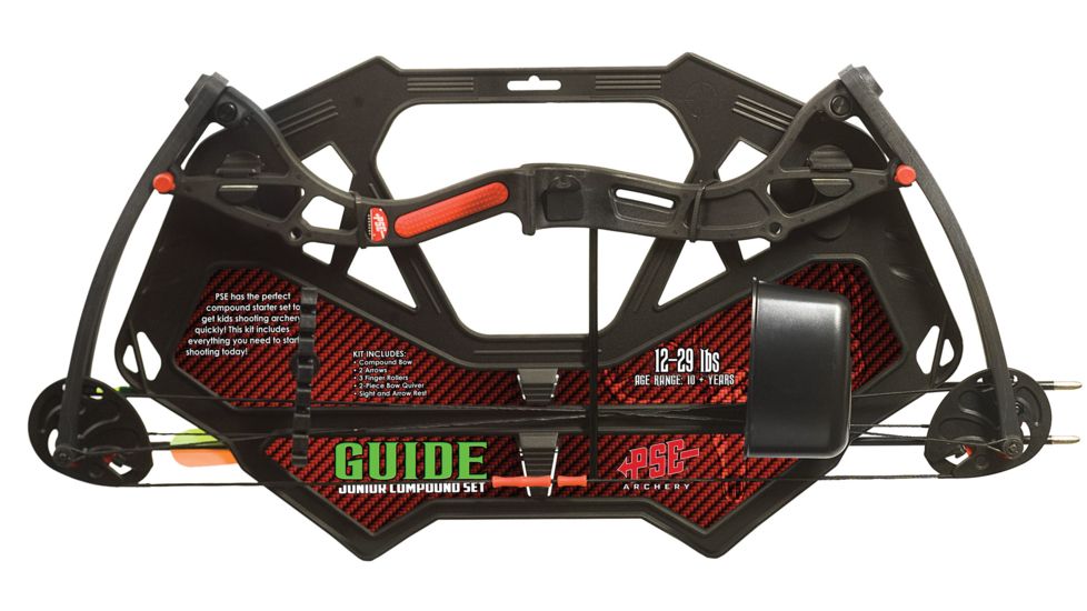 Precision Shooting Equipment Guide Youth Bow / Right Handed, Rd, 25-29lb Draw Weight, Black, 42105RRD