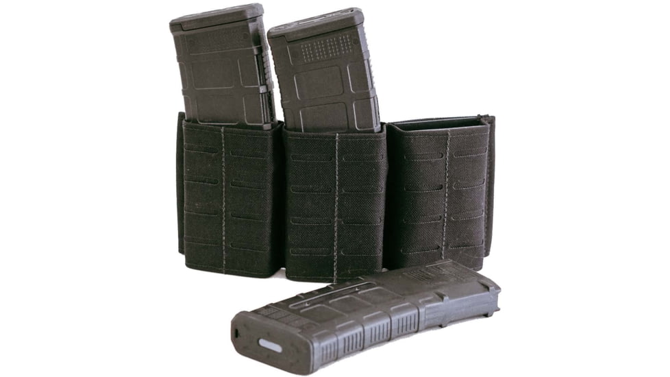 Predator Armor 5.56 Quick Draw Triple Mag Pouch, Black, 10x5, AC-56TMP-BK