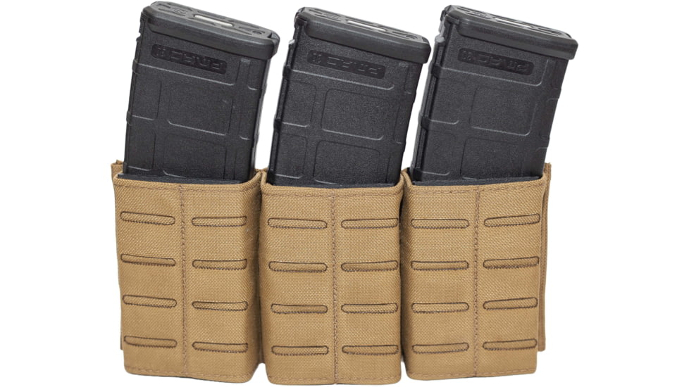 Predator Armor 5.56 Quick Draw Triple Mag Pouch, Coyote, 10x5, AC-56TMP-CY