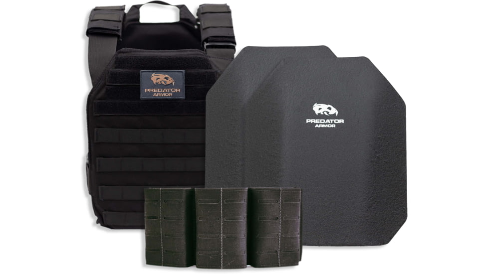 Predator Armor Level III Loaded Bundle, Black, 16x12, BDL-3KWLBDL-BK