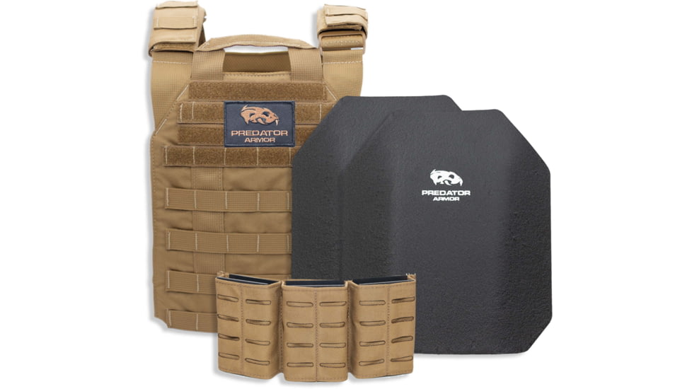 Predator Armor Level III Loaded Bundle, Coyote, 16x12, BDL-3KWLBDL-CY