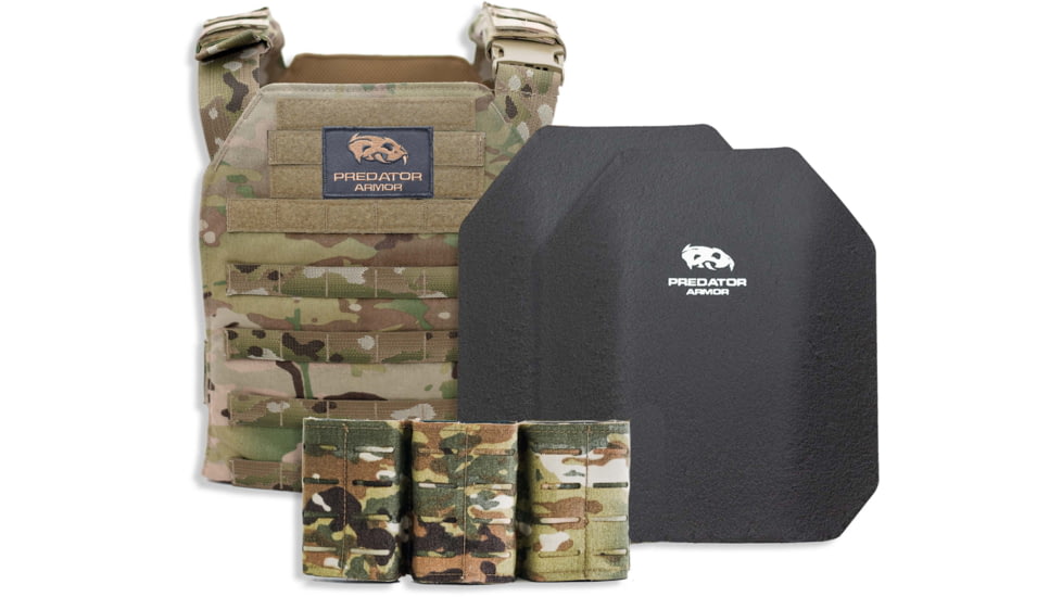 Predator Armor Level III Loaded Bundle, Multi-cam, 16x12, BDL-3KWLBDL-MC