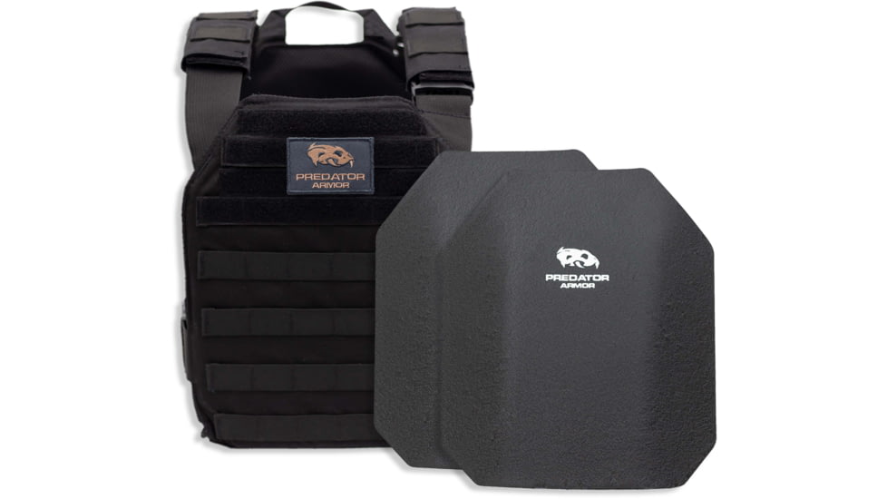 Predator Armor Level III Plate Carrier Package, Black, 16x12, BDL-3KWPCPKG-BK