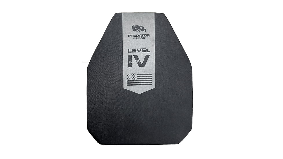Predator Armor Level IV Ceramic Armor Plate, Shooters Cut, 10x12 inch, One Size, 762765666661