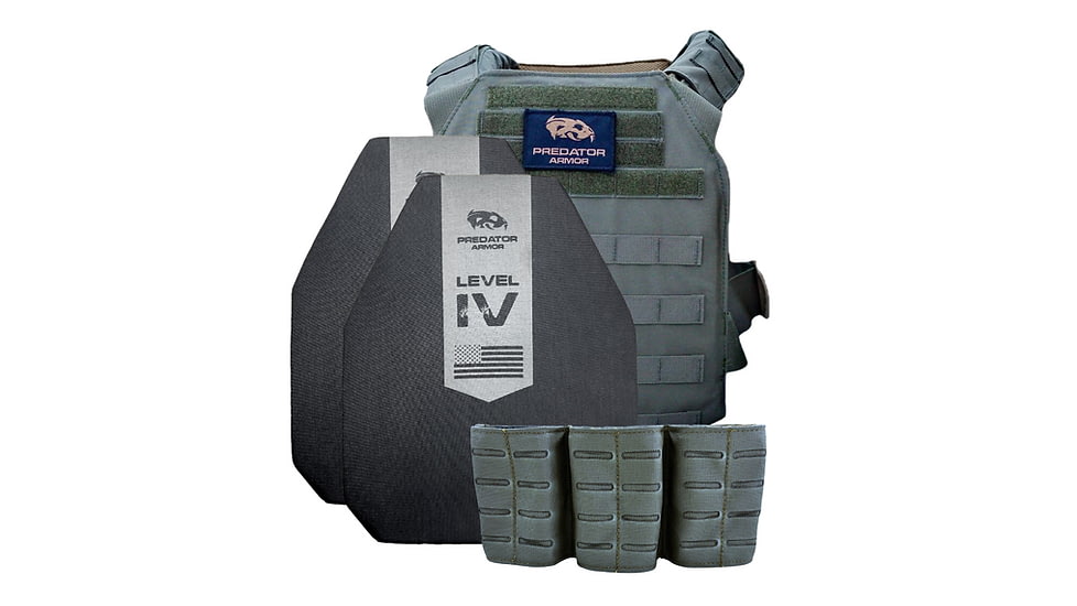 Predator Armor Level IV Ceramic Loaded Bundle, Ranger Green, One Size, 762765666746