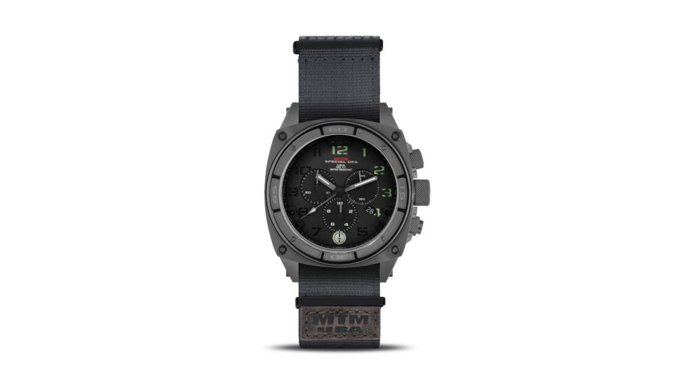 Predator II 44mm Grey Titanium Case, Black -Lumi Dial, Grey Nylon Band
