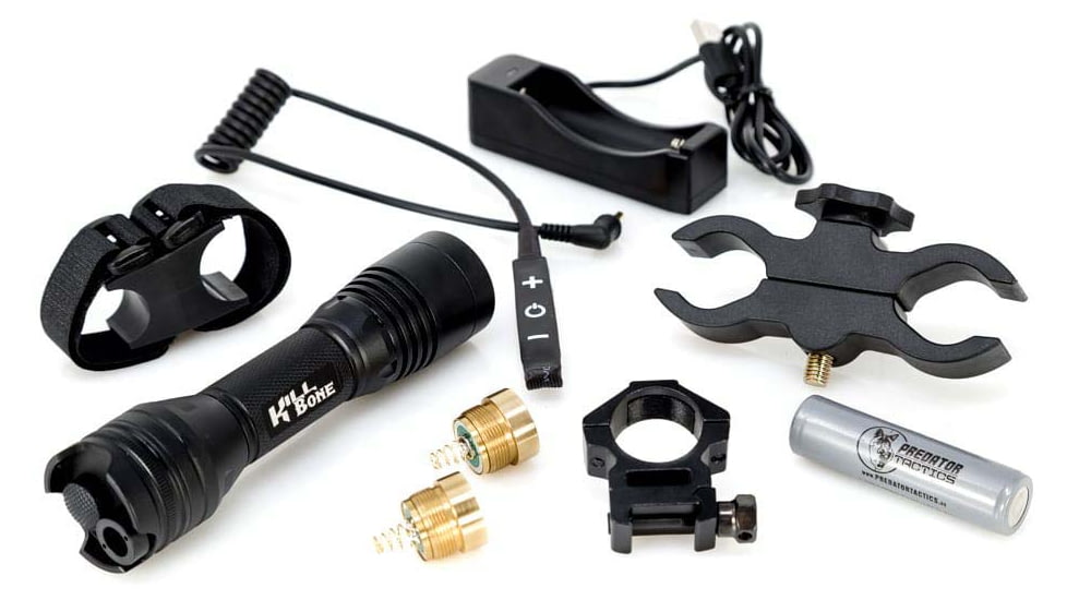 Predator Tactics KillBone Gunners Edition Kit, Rechargeable, Single LED, Green Beam, Black, 97387