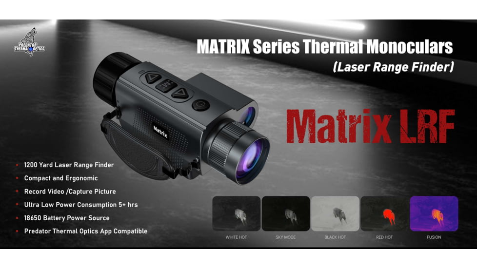 Predator Thermal Optics Matrix LRF 3-24x35mm Thermal Monocular