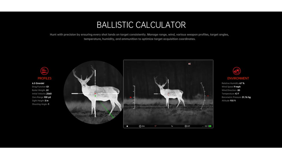 Predator Thermal Optics Sniper LRF 3-24x35mm Imaging Rifle Scope
