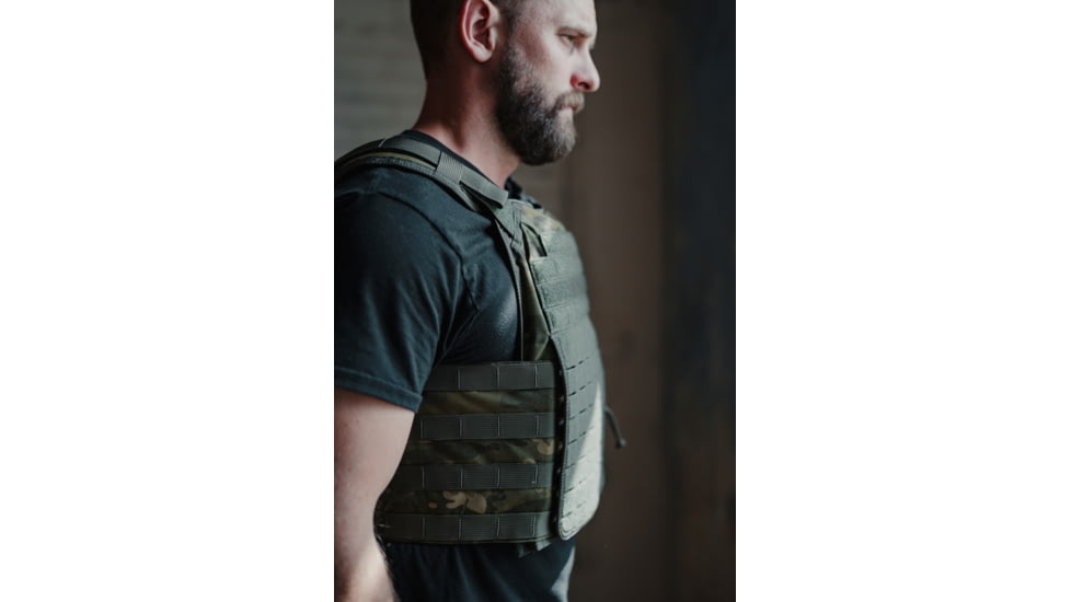 Premier Body Armor Core Mission Plate Carrier, Universal Fit, MultiCam Tropic, 10x12 inch, CMPC-MCT-DLR