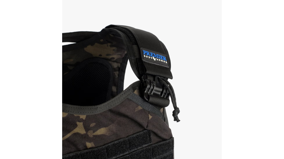 Premier Body Armor Core Plate Carrier w/ Level IIIA Cummerbund Armor, Multicam Black, 2XL, CPC-MCB-2XL-IIIA
