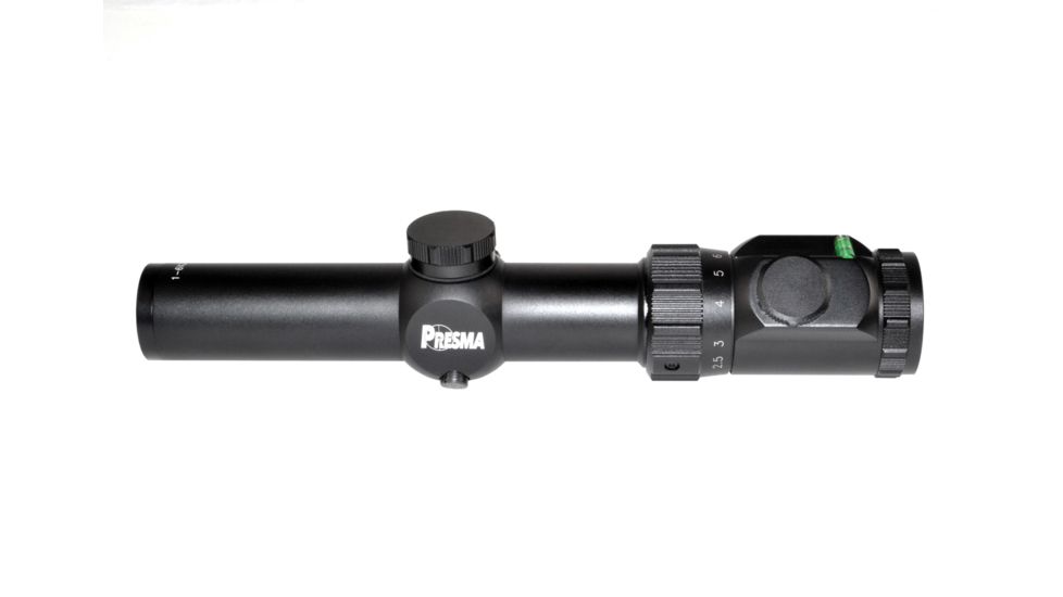Presma 1-6x28 RXR6 Professional Series Precision Scope, Etched RXR6 Reticle, Tri Illumination, Fully Multi-Coated Lenses, 35mm Tube, CR2032, Black RXR6 1-6X28
