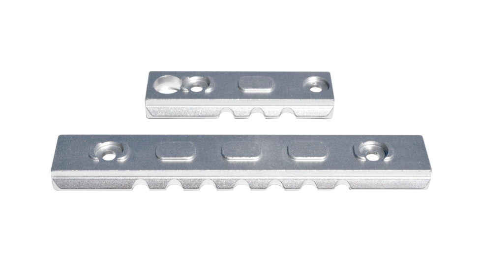 Presma 2 Pcs 3 Slot 1 7 Slot Picatinny Rail Section Kit for M-LOK Style Slots, with Sling Swivel Adapter, Silver, RLMLK1-S