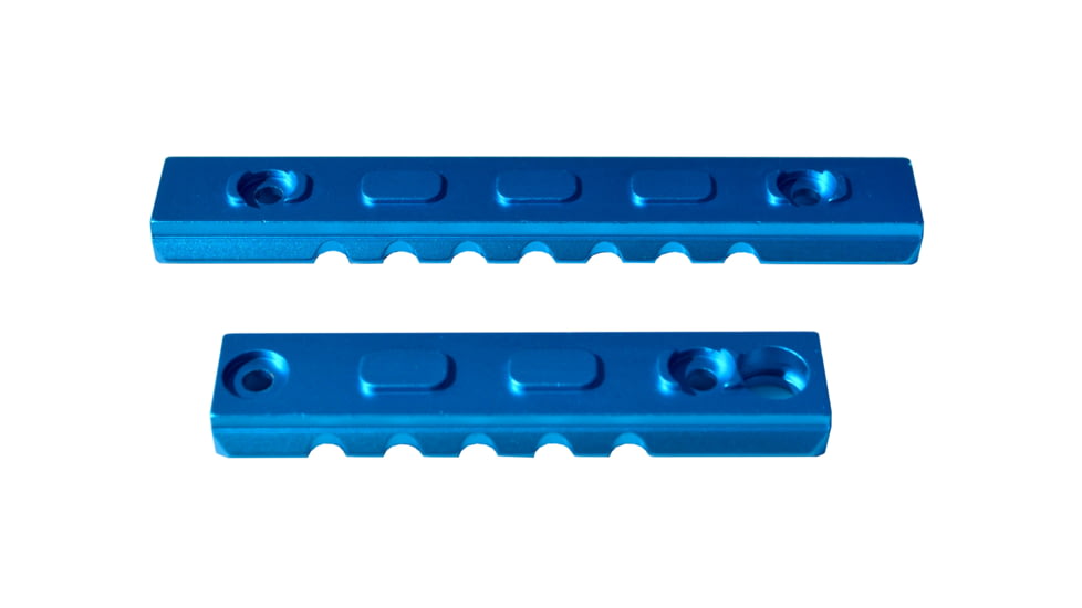 Presma 2 Pcs 5 Slot 1 7 Slot Picatinny Rail Section Kit for M-LOK Style Slots, with Sling Swivel Adapter, Blue, RLMLK2-BL