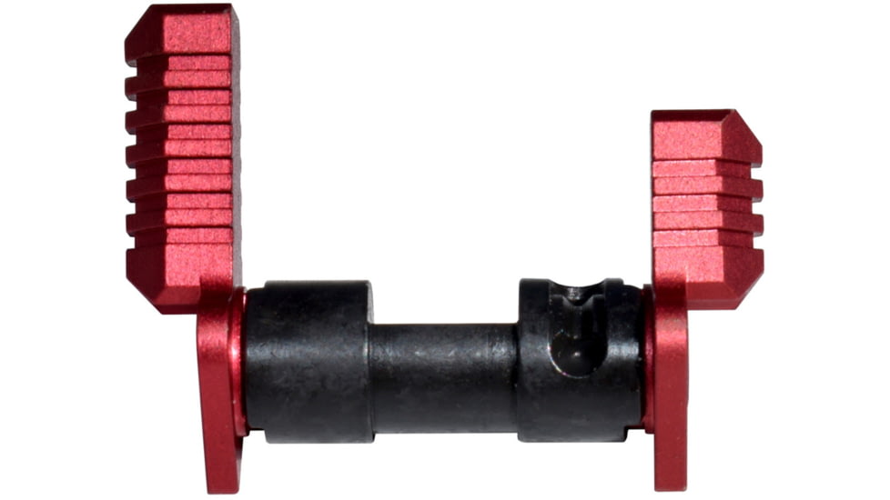 Presma 223/5.56/308 Aluminum and Steel Ambidextrous Safety Selector Switch, Red, AASS02-R