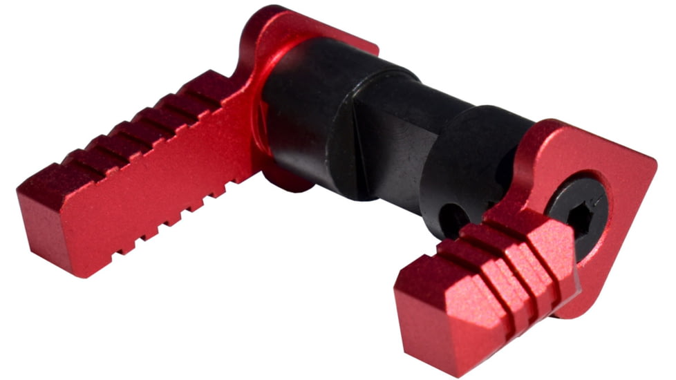 Presma 223/5.56/308 Aluminum and Steel Ambidextrous Safety Selector Switch, Red, AASS02-R