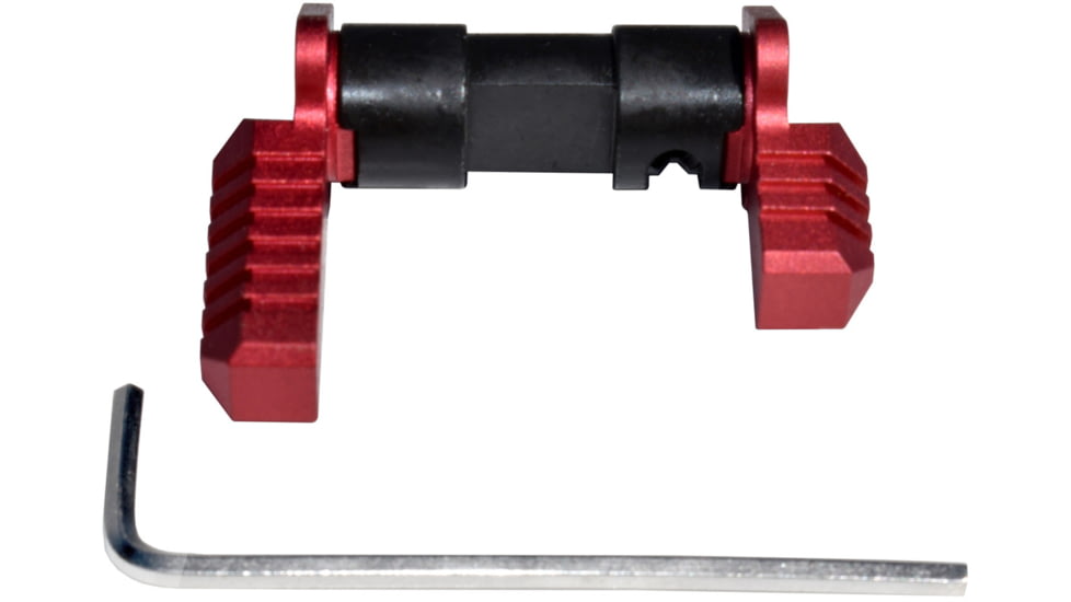 Presma 223/5.56/308 Aluminum and Steel Ambidextrous Safety Selector Switch, Red, AASS02-R