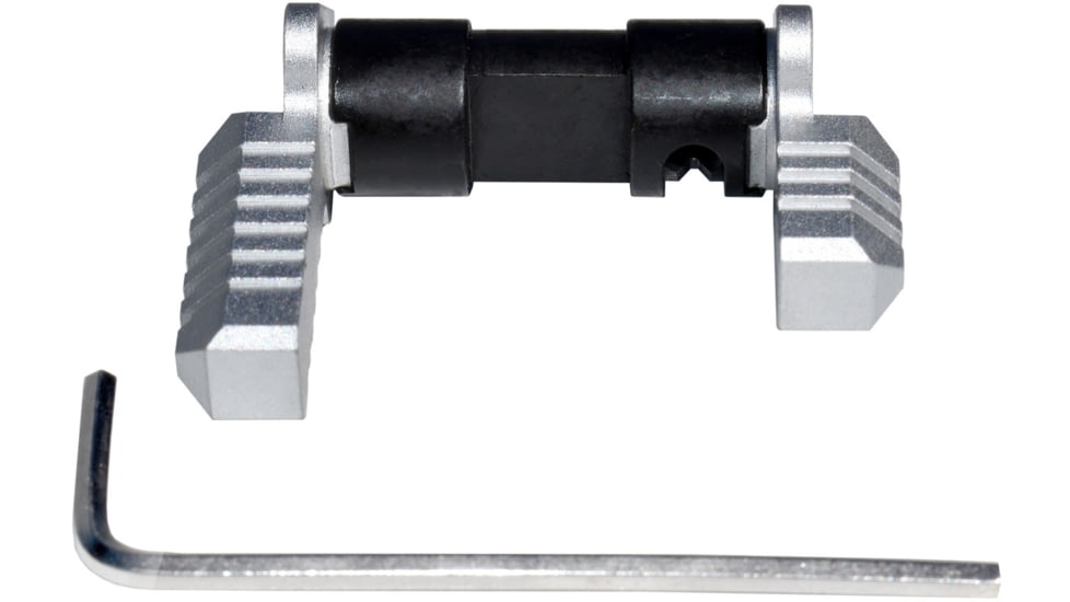 Presma 223/5.56/308 Aluminum and Steel Ambidextrous Safety Selector Switch, Silver, AASS02-S