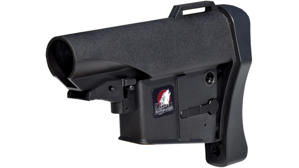 Presma A-R15/M16 Mil-Spec Stock w/ Built-In Magazine Carrier, 5.56x45,.223 Remington, Black, AAST15