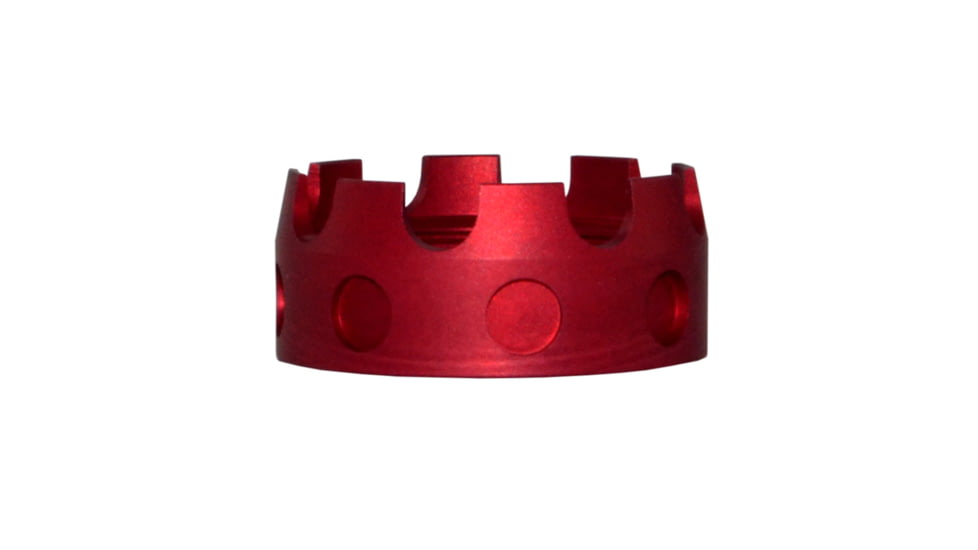 Presma Aluminum Castle Nut for .223/5.56/.308 Buffer Tube Receiver End Plates, Red, ABNT03-R